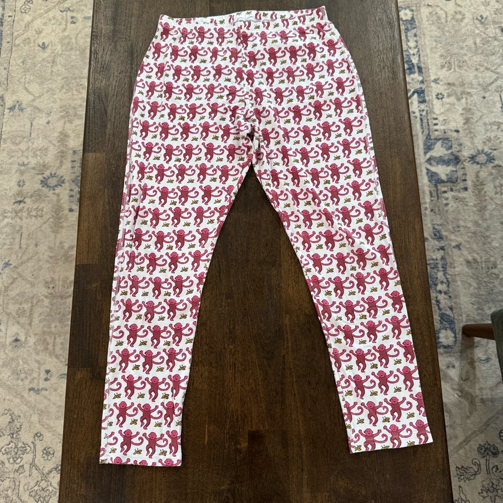 Roller Rabbit Pink and White Pajama Pants